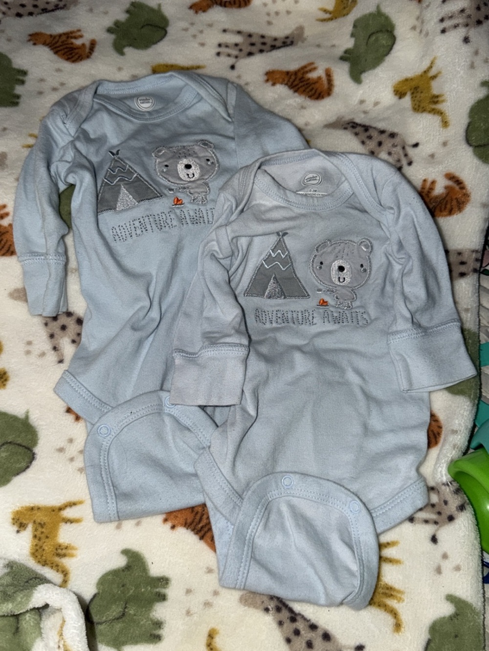 2-Pack Wonder Nation Bear Bodysuits 0–3M
